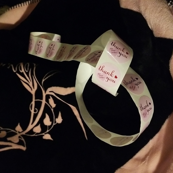 C... 100 ct 1.5" Lavender Thank you Stickers - Picture 6 of 9